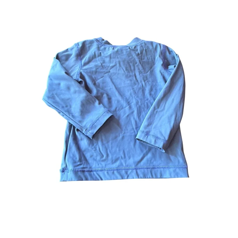 Hanna‎ Andersson Rash Guard Blue Surfboard Graphic Long Sleeve Swim Top 3T 90cm